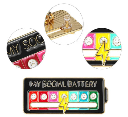 Pin Batería Social - MoodPin